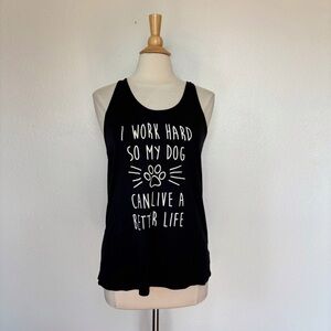 Bear Dance Black Dog Lover Racerback Tank Top